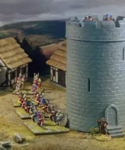Alternative view of 28mm Medieval Fortified Castle Round Tower