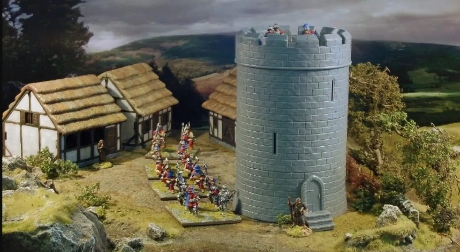 28mm Medieval Fortified Castle Round Tower - Image 2