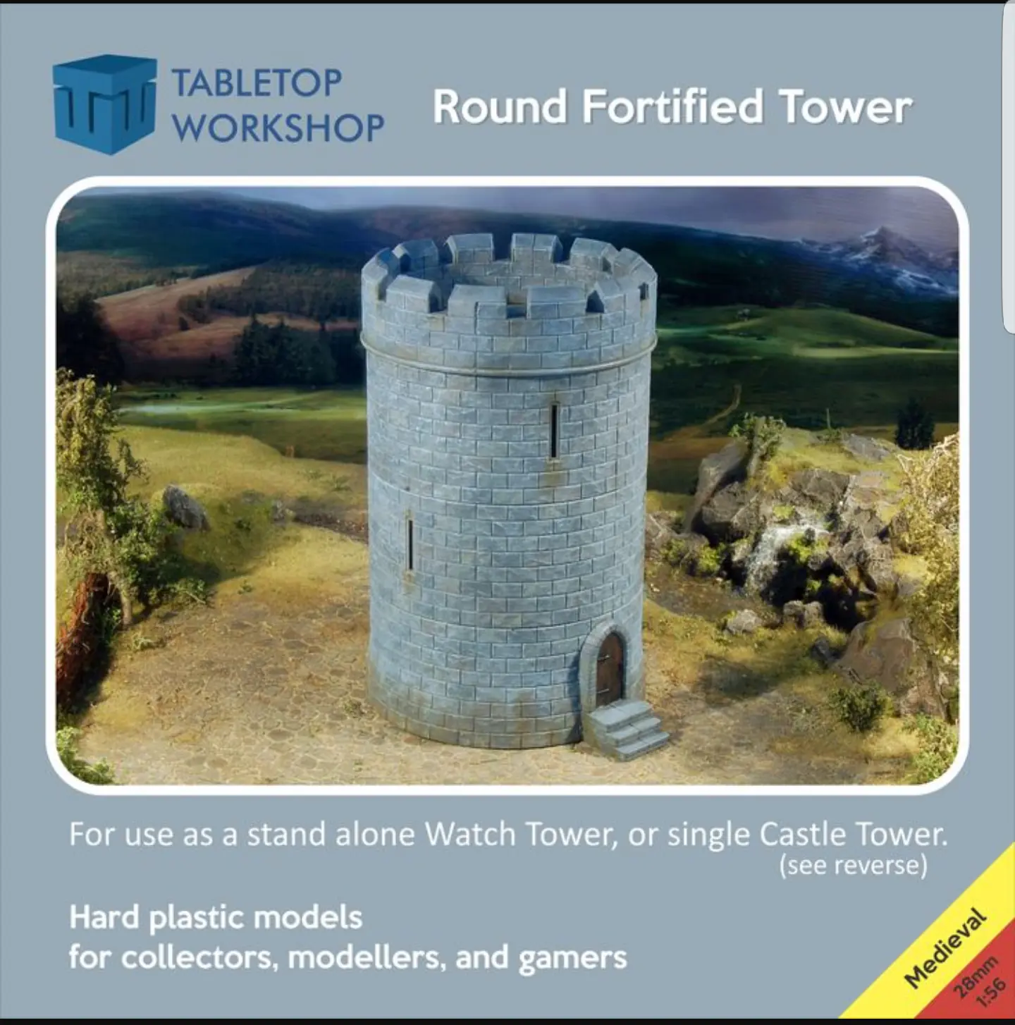 28mm Medieval Fortified Castle Round Tower