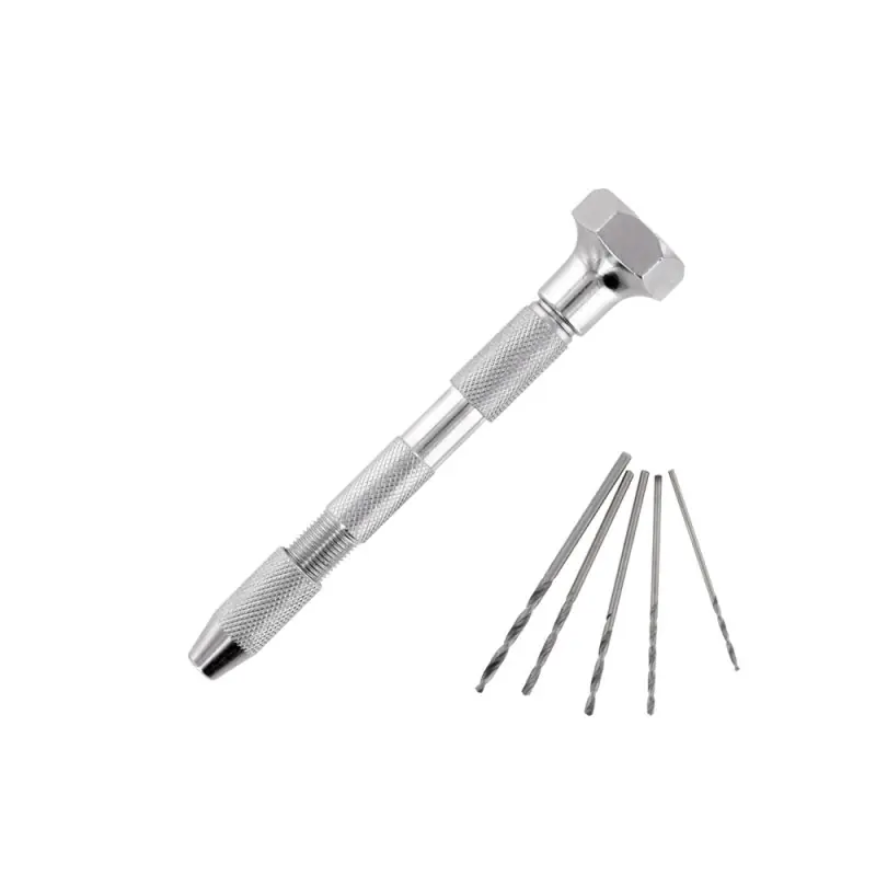 DOUBLE-ENDED PIN VICE WITH SWIVEL TOP – INCLUDES 5 DRILLS