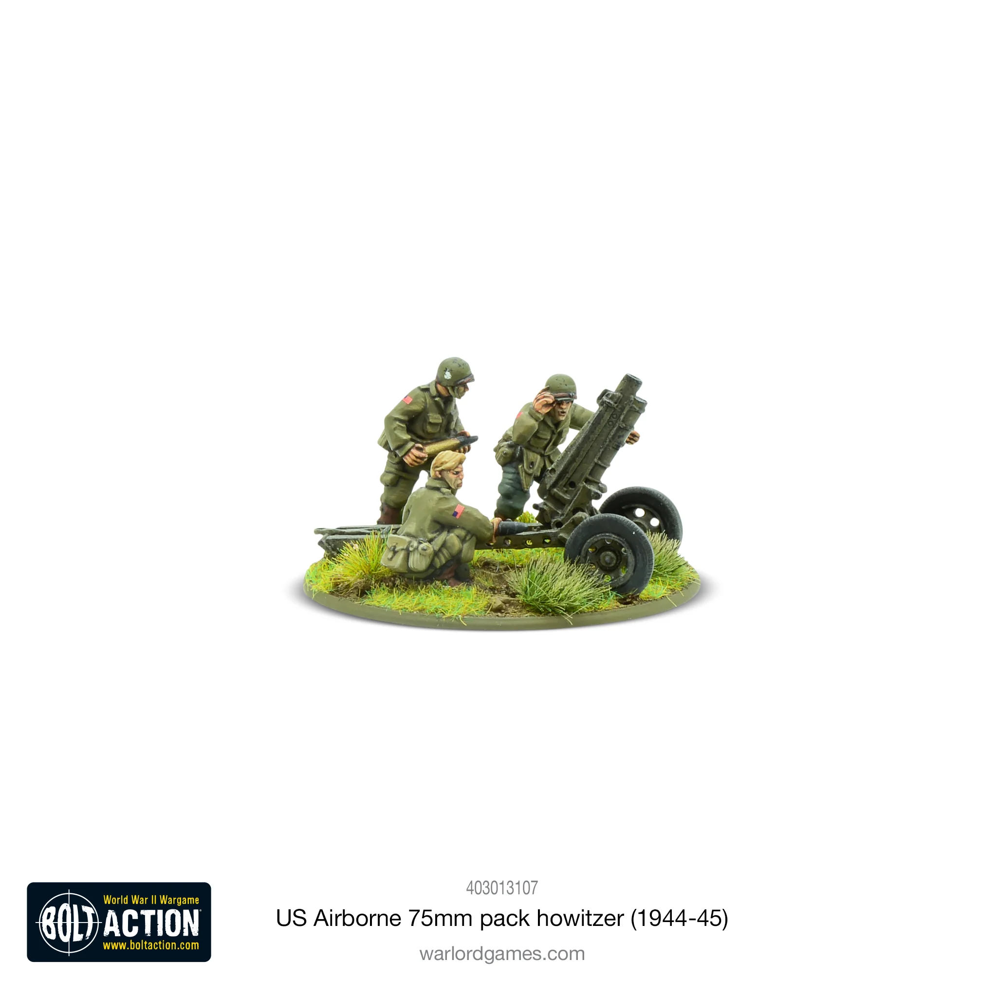 Free MDF Base! US Airborne 75mm light artillery (1944-45)