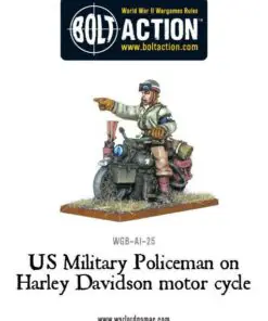 US Military Policeman on Harley Davidson motor cycle - Image 2