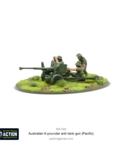 Alternative view of Australian 6-pdr anti-tank gun (Pacific)