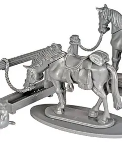 Alternative view of DMHP008 Standing Horses Plastic Set x1